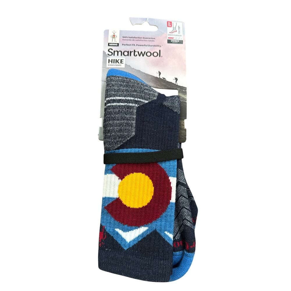 NWT Mens Smartwool Ski Colorado Merino Wool Over Calf Ski Crew Socks XL 12+